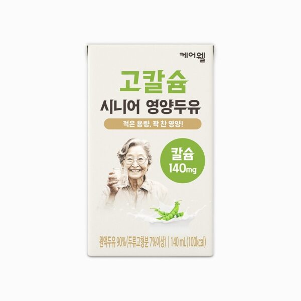 케어웰 고칼슘 시니어 영양두유 140ml 24팩